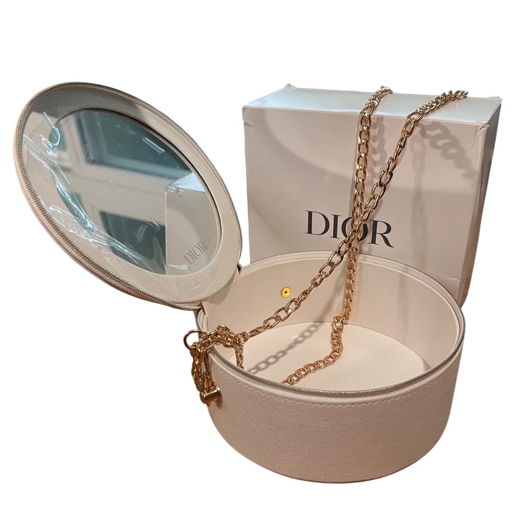 Dior Beauty Bag Round Crossbody Bag with  Mirror in Box - Picture 3 of 6